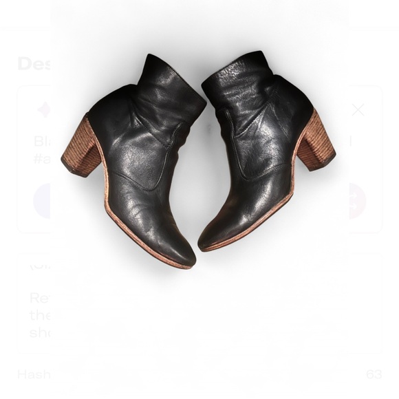 Vintage Alberto Fermani Black Leather Ankle Booties - Picture 12 of 14